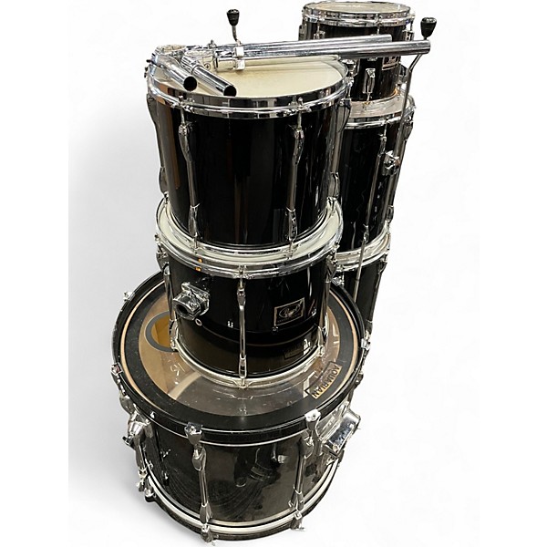 Used Pearl 6 Piece Export Series Black Drum Kit