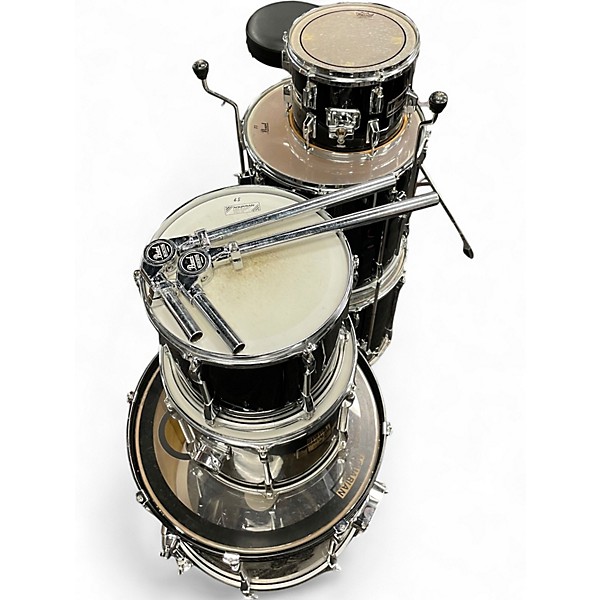 Used Pearl 6 Piece Export Series Black Drum Kit