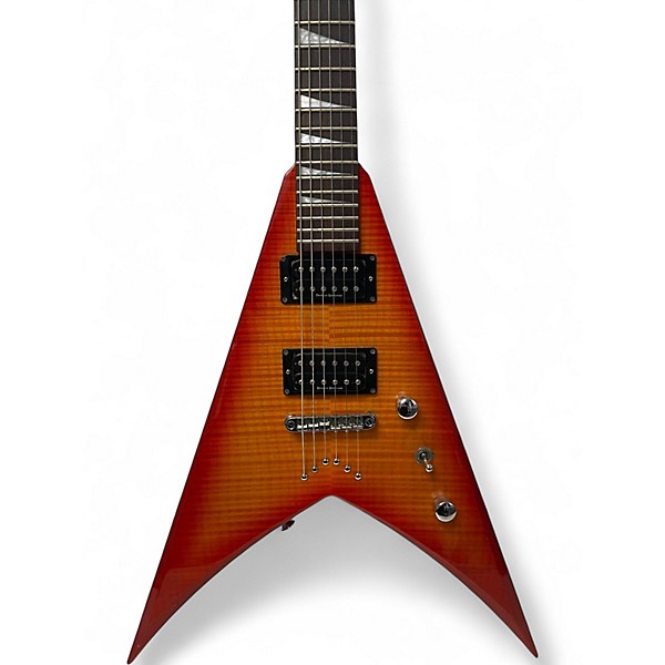 Used Jackson KVX10 King V Orange Solid Body Electric Guitar