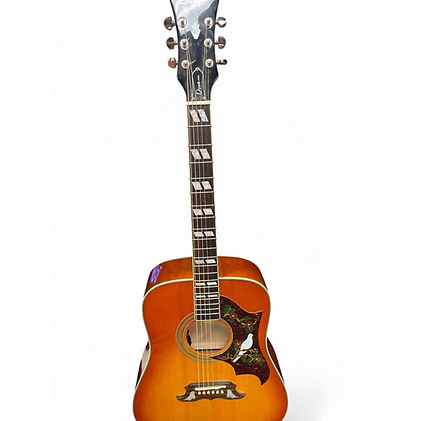Used Epiphone Dove Pro Vintage Sunburst Acoustic Electric Guitar
