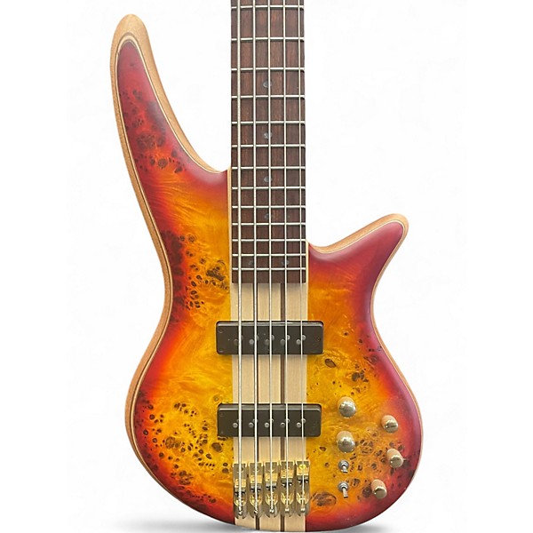 Used Jackson Pro Series Spectra Bass V Trans Red Electric Bass Guitar
