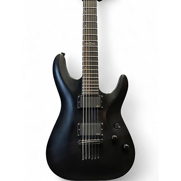 Used Schecter Guitar Research C-1 Platinum Blackout Black Solid Body Electric Guitar