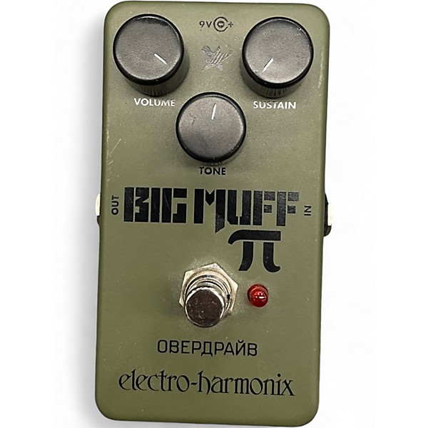 Used Electro-Harmonix Green Russian Big Muff Pi Fuzz Effect Pedal