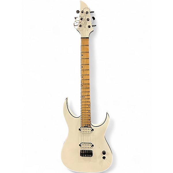 Used Schecter Guitar Research km-6 mk-III Alpine White Solid Body Electric Guitar