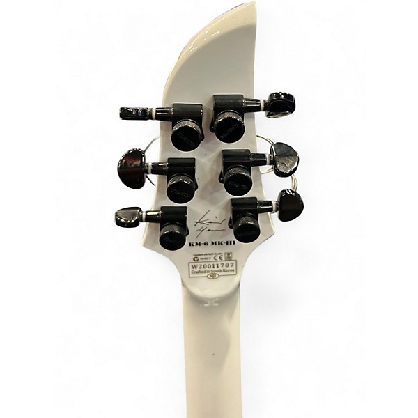 Used Schecter Guitar Research km-6 mk-III Alpine White Solid Body Electric Guitar
