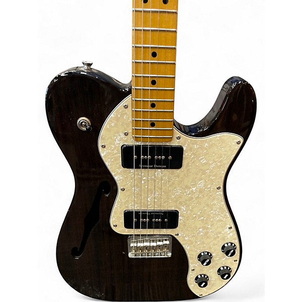 Used Fender Modern Player Thinline Telecaster Deluxe Brown Hollow Body Electric Guitar
