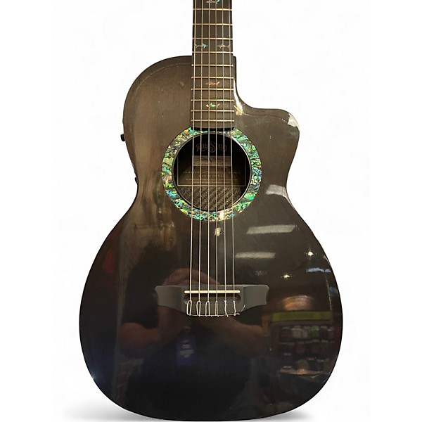 Used RainSong COPA9000NS Carbon Fiber Black Classical Acoustic Electric Guitar