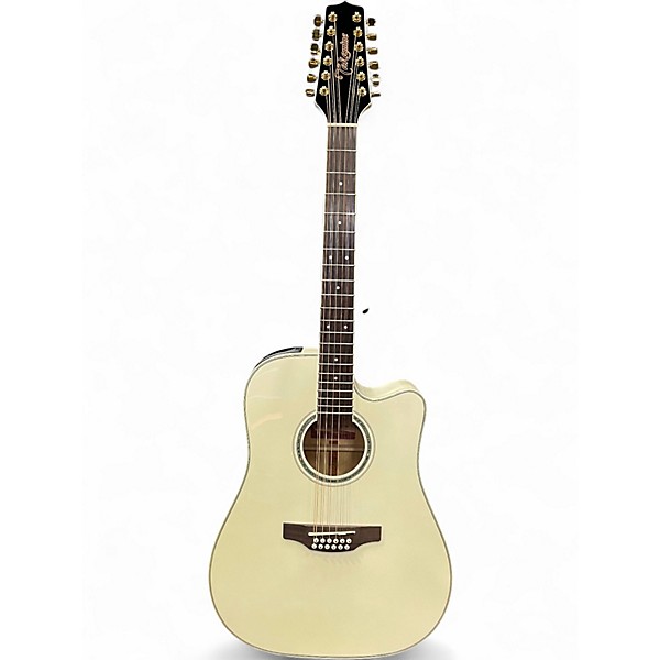 Used Takamine GD37CE-12-PW Pearl White 12 String Acoustic Electric Guitar