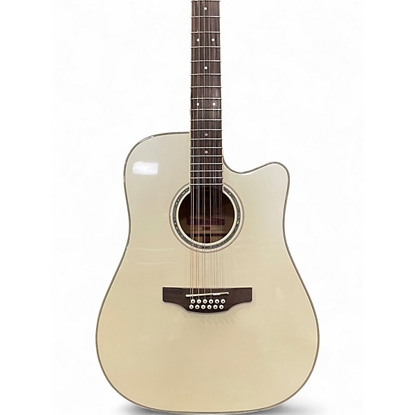 Used Takamine GD37CE-12-PW Pearl White 12 String Acoustic Electric Guitar