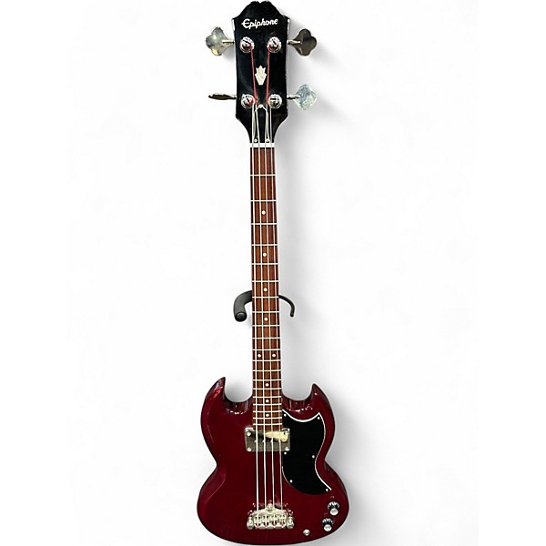 Used Epiphone EB0 Cherry Electric Bass Guitar