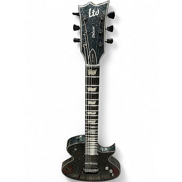 Used ESP LTD EC1000S Silver Sparkle Solid Body Electric Guitar