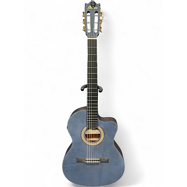 Used Ibanez ga5fmtceob Blue Burst Classical Acoustic Electric Guitar