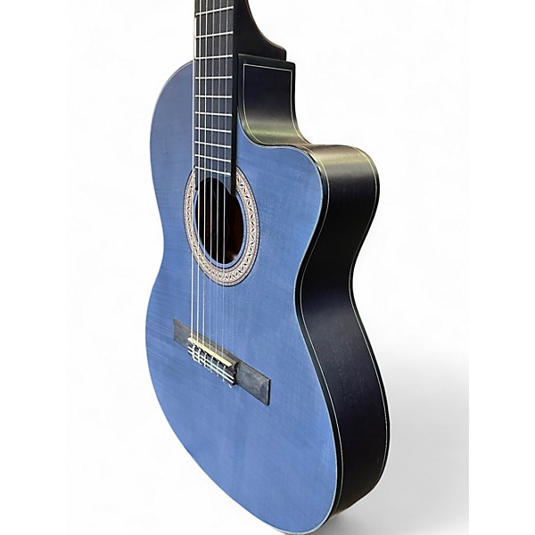 Used Ibanez ga5fmtceob Blue Burst Classical Acoustic Electric Guitar