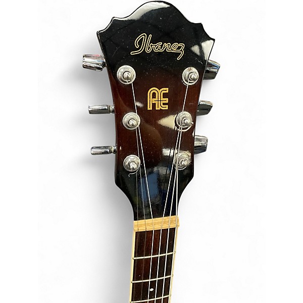 Used Ibanez AEF18E Left Handed 2 Tone Sunburst Acoustic Electric Guitar