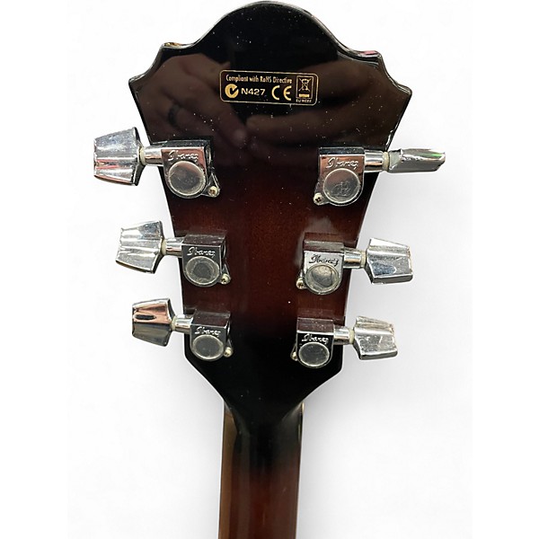 Used Ibanez AEF18E Left Handed 2 Tone Sunburst Acoustic Electric Guitar