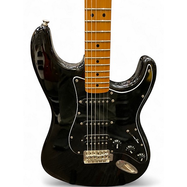 Used Squier CLASSIC VIBE 1970S STRATOCASTER HSS Black Solid Body Electric Guitar