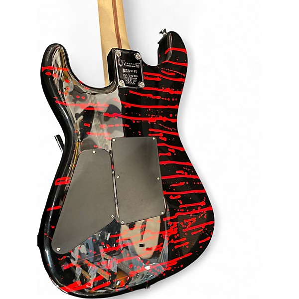 Used 2020s Charvel Warren DeMartini Pro-Mod Blood and Skull Custom Graphic Solid Body Electric Guitar