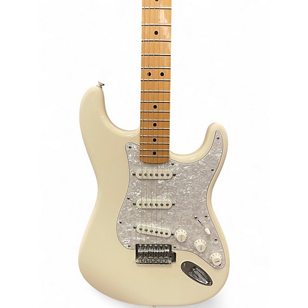 Used Fender Standard Stratocaster Pearl White Solid Body Electric Guitar