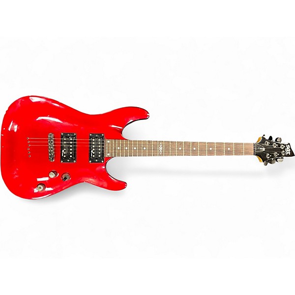 Used Schecter Guitar Research C-1 SGR Chrome Red Metallic Solid Body Electric Guitar