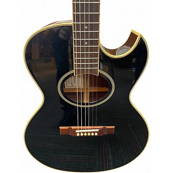 Used Washburn GEORGE WASHBURN SERIES Black Acoustic Electric Guitar