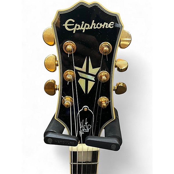 Used Epiphone les paul custom bjorn gelotte Black Solid Body Electric Guitar