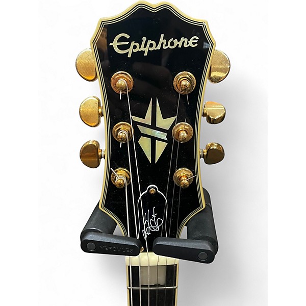 Used Epiphone les paul custom bjorn gelotte Black Solid Body Electric Guitar