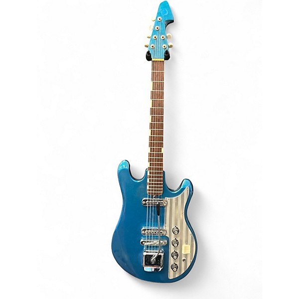 Vintage 1960s Teisco DEL RAY ET-201 Blue Solid Body Electric Guitar