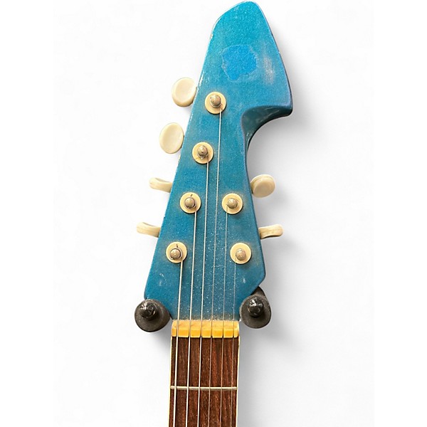 Vintage 1960s Teisco DEL RAY ET-201 Blue Solid Body Electric Guitar