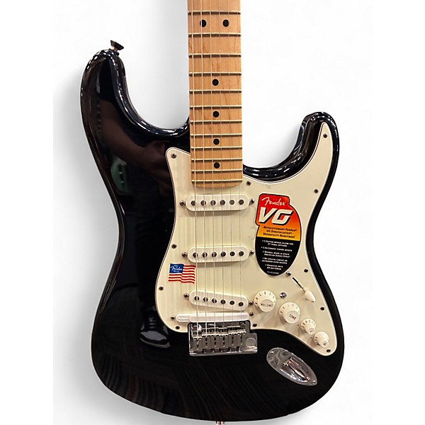 Used Fender VG Stratocaster Black and White Solid Body Electric Guitar