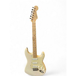 Used Fender Standard Stratocaster Cream Solid Body Electric Guitar