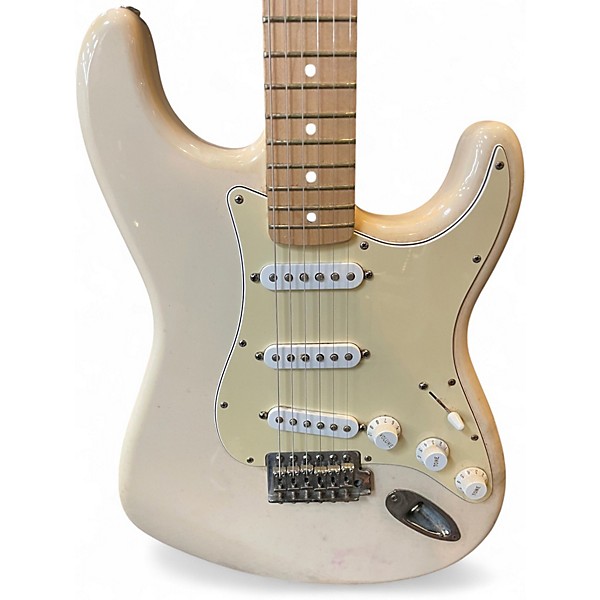 Used Fender Standard Stratocaster Cream Solid Body Electric Guitar