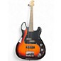 Used Squier Precision Bass 3 Tone Sunburst Electric Bass Guitar
