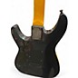 Used Schecter Guitar Research Damien Elite 6 Floyd Rose Metallic Black Solid Body Electric Guitar