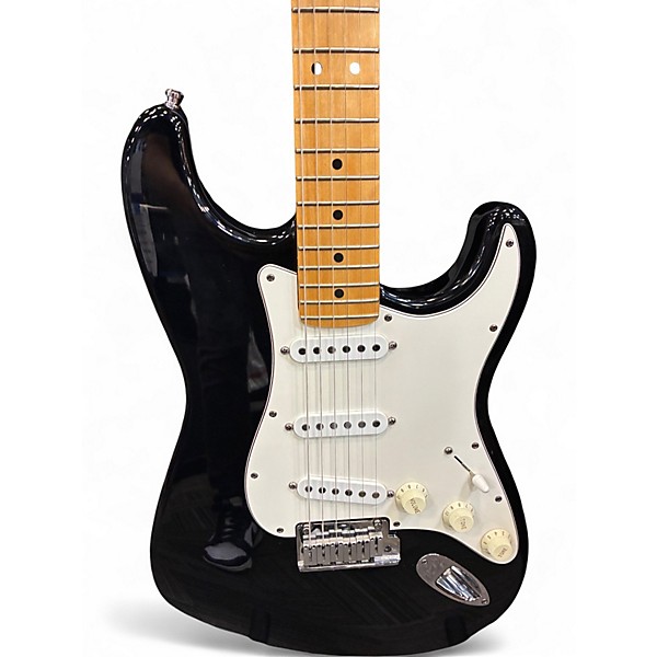 Used Fender American Standard Stratocaster Black Solid Body Electric Guitar