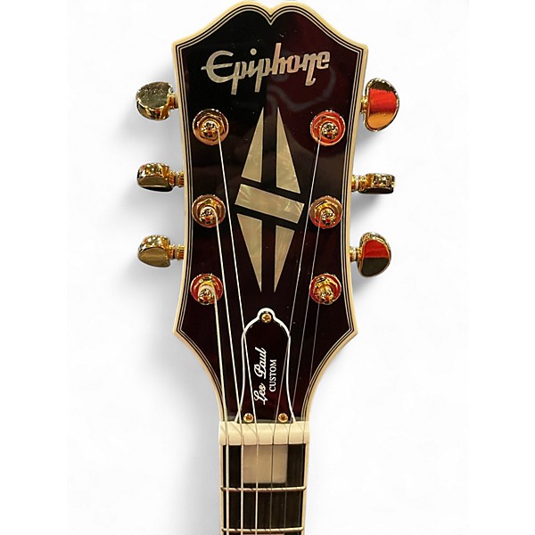 Used Epiphone Les Paul Custom Natural Solid Body Electric Guitar