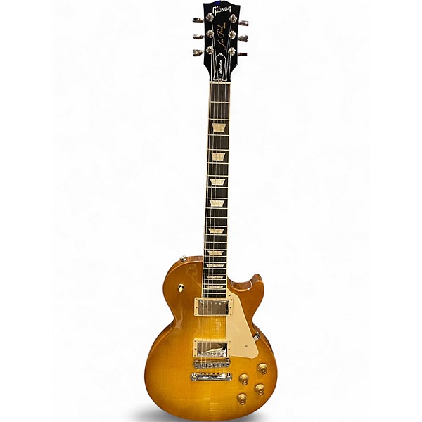 Used Gibson Les Paul Studio Figured Lemonburst Solid Body Electric Guitar