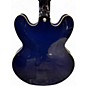 Used Epiphone Dot Deluxe Flametop Blue Burst Hollow Body Electric Guitar