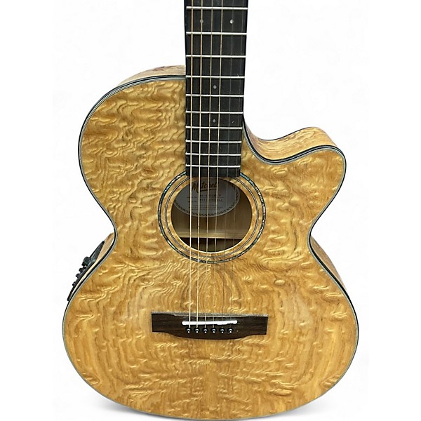 Used Mitchell MX430QAB Natural Acoustic Electric Guitar