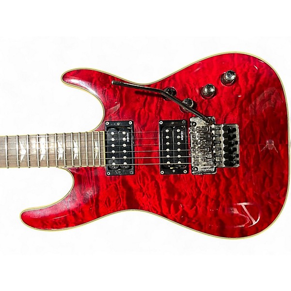 Used Schecter Guitar Research Omen Extreme 6 Floyd Rose Black Cherry Solid Body Electric Guitar
