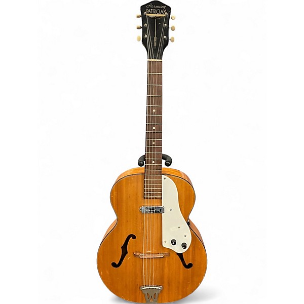 Vintage 1957 Harmony Patrician Natural Hollow Body Electric Guitar