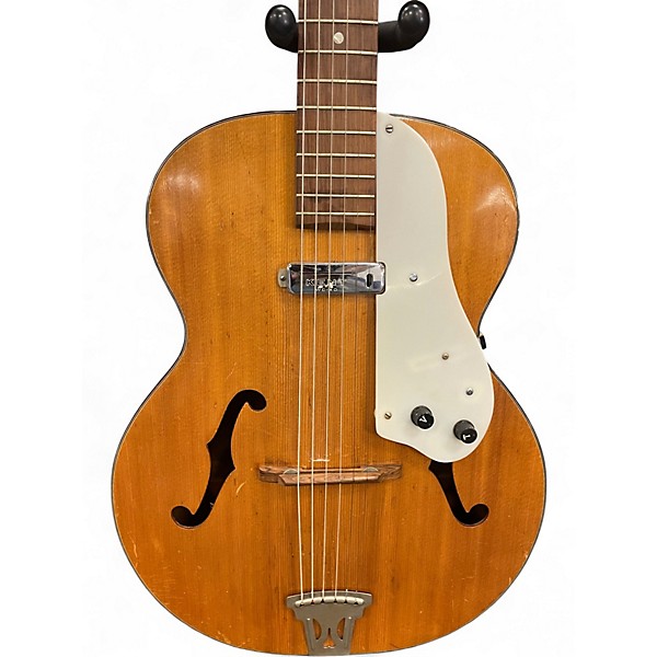 Vintage 1957 Harmony Patrician Natural Hollow Body Electric Guitar