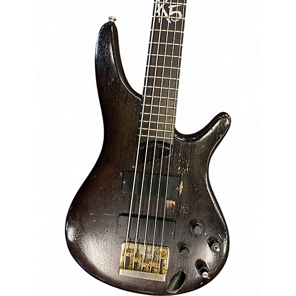 Used Ibanez K5 Fieldy Signature 5 String Walnut Electric Bass Guitar