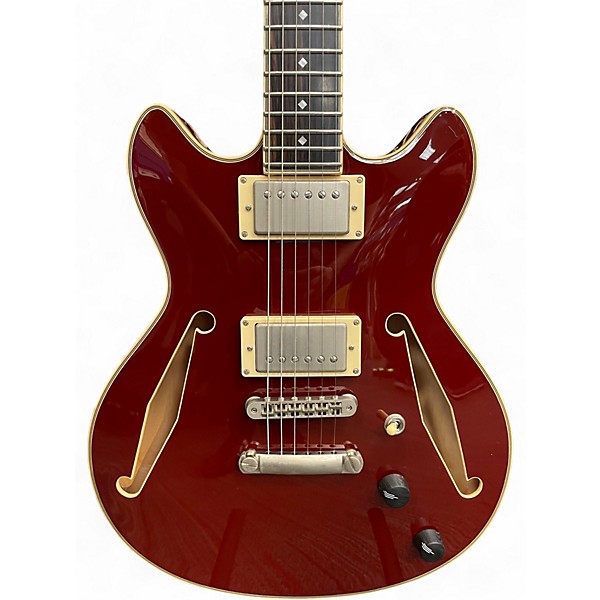 Used D'Angelico Excel Mini DC Tour Wine Red Hollow Body Electric Guitar