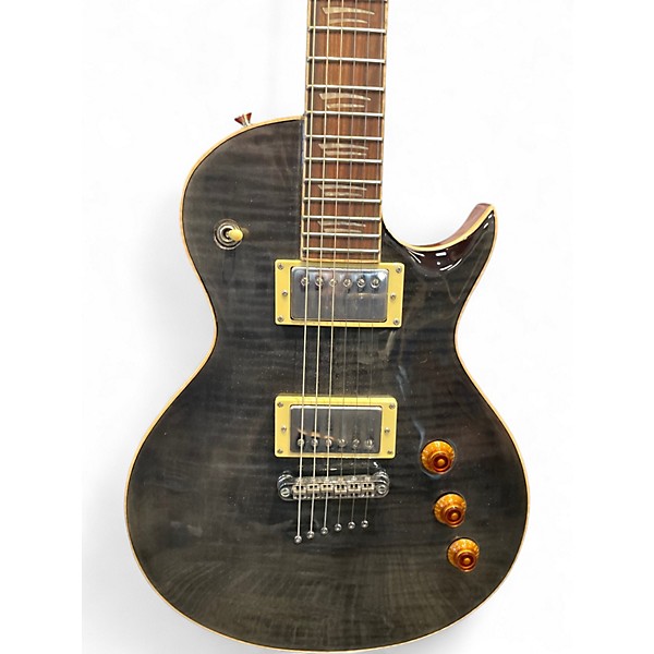Used Mitchell MS450 Trans Black Solid Body Electric Guitar