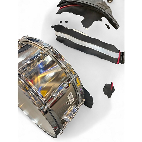 Used Pearl 14in Educational Snare Kit with Rolling Cart Chrome Drum