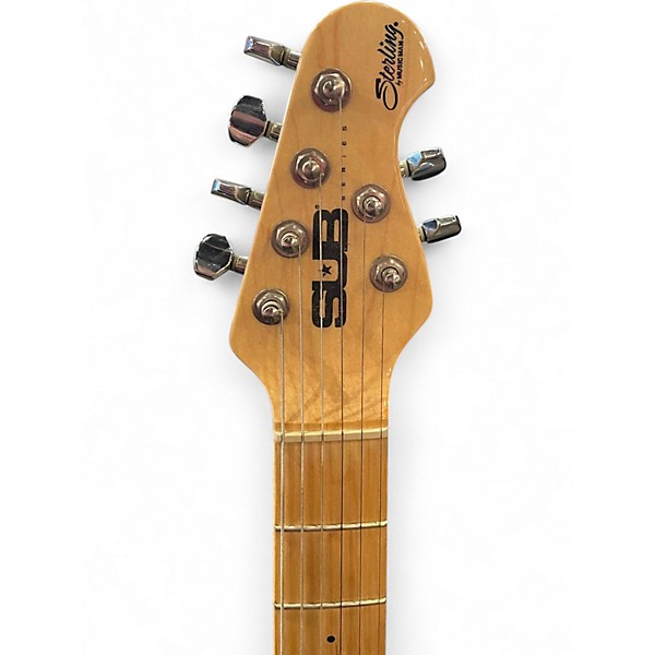 Used Sterling by Music Man Sub AX3 Axis Blue Matteo Solid Body Electric Guitar