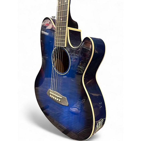 Used Ibanez TCY10E Talman Blue Acoustic Electric Guitar