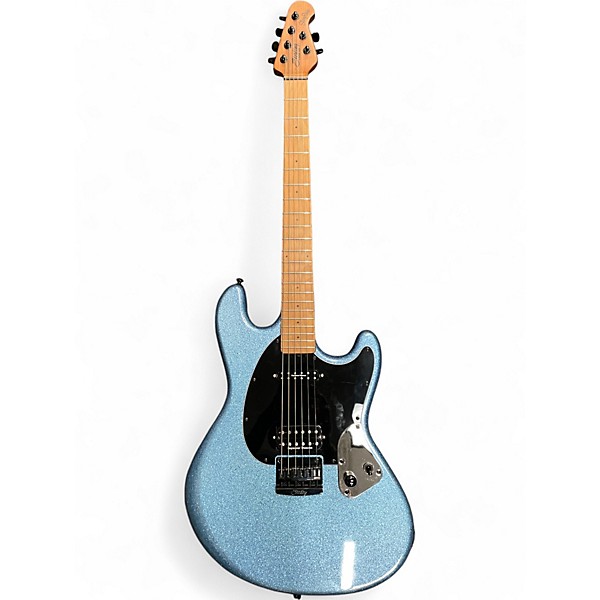 Used Sterling by Music Man Fluff Signature StingRay Blue Solid Body Electric Guitar