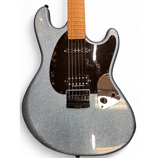 Used Sterling by Music Man Fluff Signature StingRay Blue Solid Body Electric Guitar