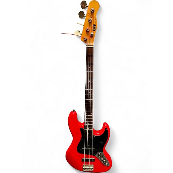Used ESP 400 SERIES JAZZ BASS Candy Apple Red Electric Bass Guitar